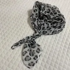 新品 UVスカーフ 60×60cm ヒョウ柄 未使用 紫外線カット加工