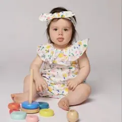 新品未使用タグ付き プチバトー ベビーロンパース 6M 67cm