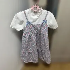 axes フラワープリント 半袖ワンピース