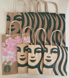 Starbucks ショップ袋 紙袋 ショッパー まとめ売り 9枚