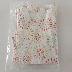 【新品・未使用】カラフル花火模様 甚平 上下セット 男の子・女の子 90cm