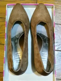 fitfit　ブラウン色 スエード ハイヒールパンプス 23.0cm