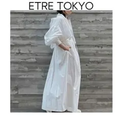 新品タグ付】ETRE TOKYO♡ショルダーレースダブルガーゼワンピース 白 
