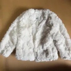 【未使用品】H&M ホワイトファー ジャケット 18-24m 90cm