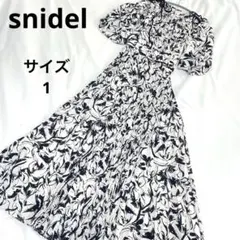 SNIDEL 2WAYボリュームスリーブプリントワンピース