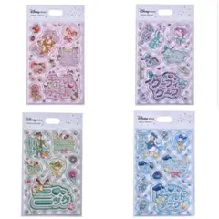 ディズニー 推し文字 ぷっくり Sticker Collection 4枚セット