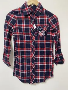 子ども服 女の子用 チェック長袖シャツ 140cm