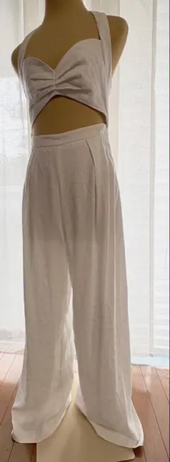 人気！ZARA リネン　サロペット　オールインワン　Mサイズのサムネイル
