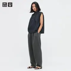 UNIQLO U ユニクロユー　タック入りワイドパンツ　グレー