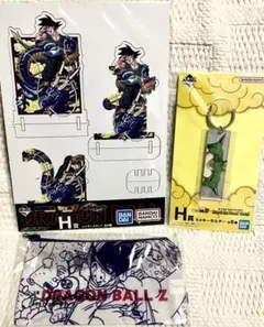 ドラゴンボール　一番くじ景品３種(レイヤースタンド、ラメキーホルダー、ポーチ)