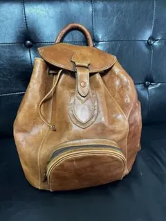 レザー製ブラウンバックパック
