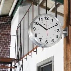 DULTON DOUBLE FACE WALL CLOCK SILVER