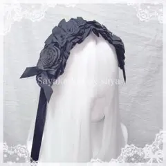 ♡ Princess antique rose ヘッドドレス black ♡
