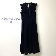 axes femme アクシーズファム レース ティアードワンピース　M