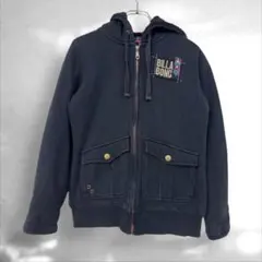 ビラボンBILLABONG ライニングパーカー　ジップアップ紺ブラックM（a2