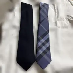 値下げ⭐︎GUCCIネイビーとバーバリーチェック柄のネクタイセット