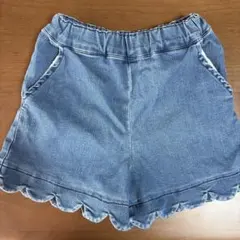 moujonjon デニムスカラップショートパンツ 110cm