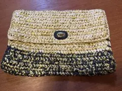 EGOIST 編み込みクラッチバッグ 黒金