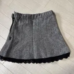 組曲　ツイードスカート　90〜100 美品　黒