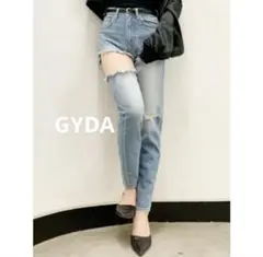 GYDA ダメージ加工スキニージーンズ Sサイズ