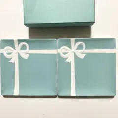 【新品未使用】Tiffany & Co. 皿2枚組 リボンデザイン