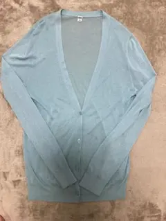 ユニクロライトVネックカーディガンMミントグリーン定価2,990円定番軽量速乾