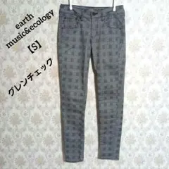 earth music&ecology グレンチェック スキニーパンツ ほそみえ