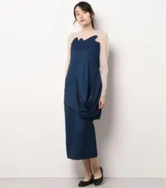AMERI　URAOMOTE MIX HAND STITCH DRESS 佐藤様 AMERI URAOMOTE MIX HAND STITCH DRESS 佐藤様 - メルカリ