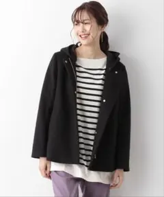 GLOBAL WORK 軽やかストレッチ2WAYショートコート M