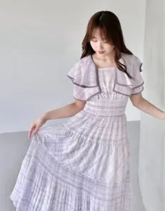 An MILLE アンミール チェックレディ ワンピース ピンク - メルカリ