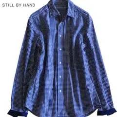 【STILL BY HAND】美品　長袖シャツ　チェック　日本製　48★のサムネイル