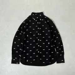 Mr. BATHING APE　ミスターベイシングエイプ　総柄　長袖シャツ　黒のサムネイル