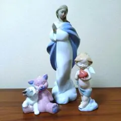 NAO リヤドロ 磁器人形 3点セット 聖母マリア エンジェルラブ 猫のサムネイル