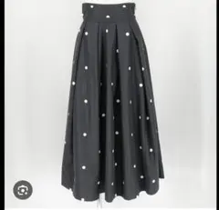 snidel ドットフレアスカート ブラック M