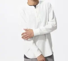 ワッフルヘンリーネックTシャツ　ユニクロ