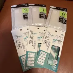 iPhone 12 miniソフトケース ガラスフィルム　3セット