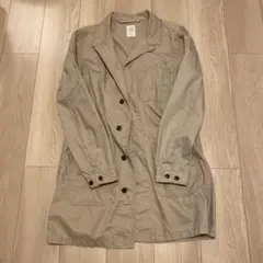 BACK NUMBER ベージュ ボタン付きコート M