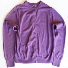 ユニクロ UVカットカーディガン 紫 S 長袖
