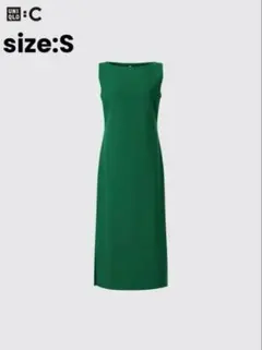 UNIQLO：C クレープジャージーワンピース/ノースリーブ S
