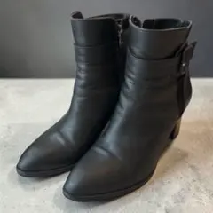 DIANA ダイアナ ショートブーツ 23.5cm 黒 サイドジップ付き