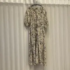 ANGELINA フラワープリント マキシワンピース