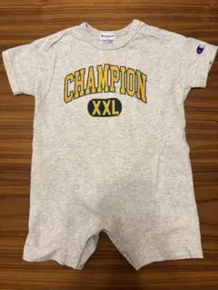 Champion グレー ロンパース カレッジ風　80