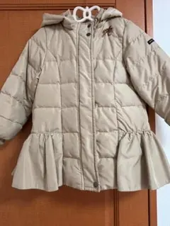 【petit main】　ペプラム　ダウン　110　ベージュ