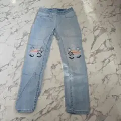 ユニコーン刺繍デニムレギンス 6-7歳