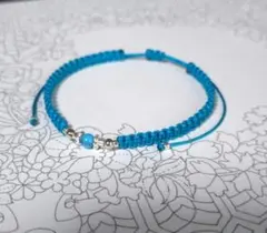 ターコイズ　4㍉玉　ミサンガ