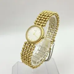 新品電池/稼働】SEIKO 2P ルビー ブレスウォッチ ゴールド 腕時計