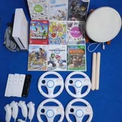 豪華✨Wii 4人遊ぶ❗ハンドル 本体 マリオカート 太鼓の達人 ワンピース