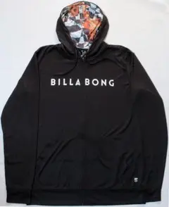 ビラボン ラッシュ ジップ フード ラッシュガード Mサイズ 黒 水着 海 上着