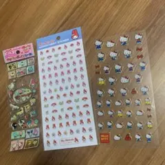 サンリオ　キラキラぷっくりシール　キティ　マイメロ　シール　3点まとめ売り