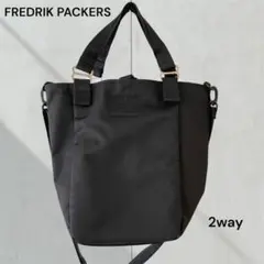 FREDRIK PACKERS ブラック ショルダー ハンド バッグ 2way